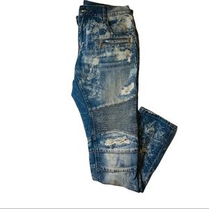 Embellish Jeans | distressed denim blue |  Size:36